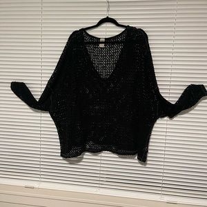 We The Free - Black knit blouse.